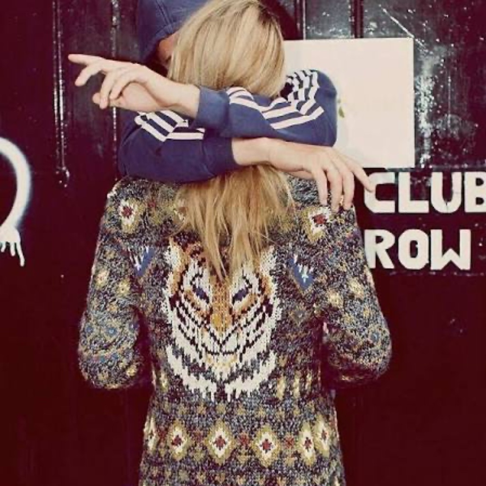 FREE PEOPLE "MASCOT TIGER CARDIGAN" SIZE SMALL